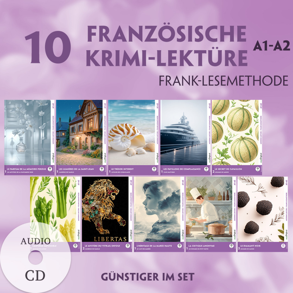 10 Französische Krimi-Lektüre A1-A2 (10 Bücher + 10 Audio-CDs), m 1 Audio, m 1 Audio, m 1 Audio-CD Mit der Frank-Lesemethode leicht verständlich gemacht