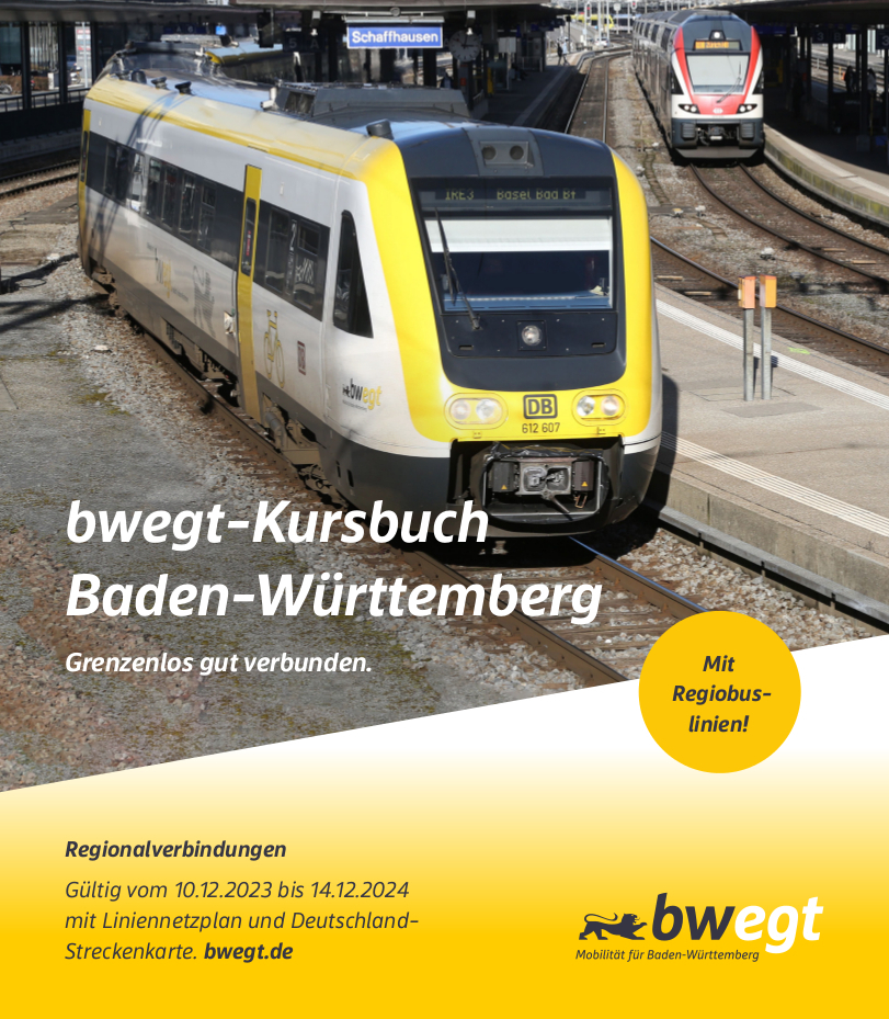 bwegt-Kursbuch Baden-Württemberg 2024, m 1 Karte