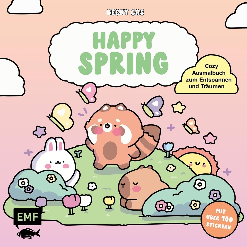 Happy Spring - Cozy Ausmalbuch zum Entspannen und Träumen