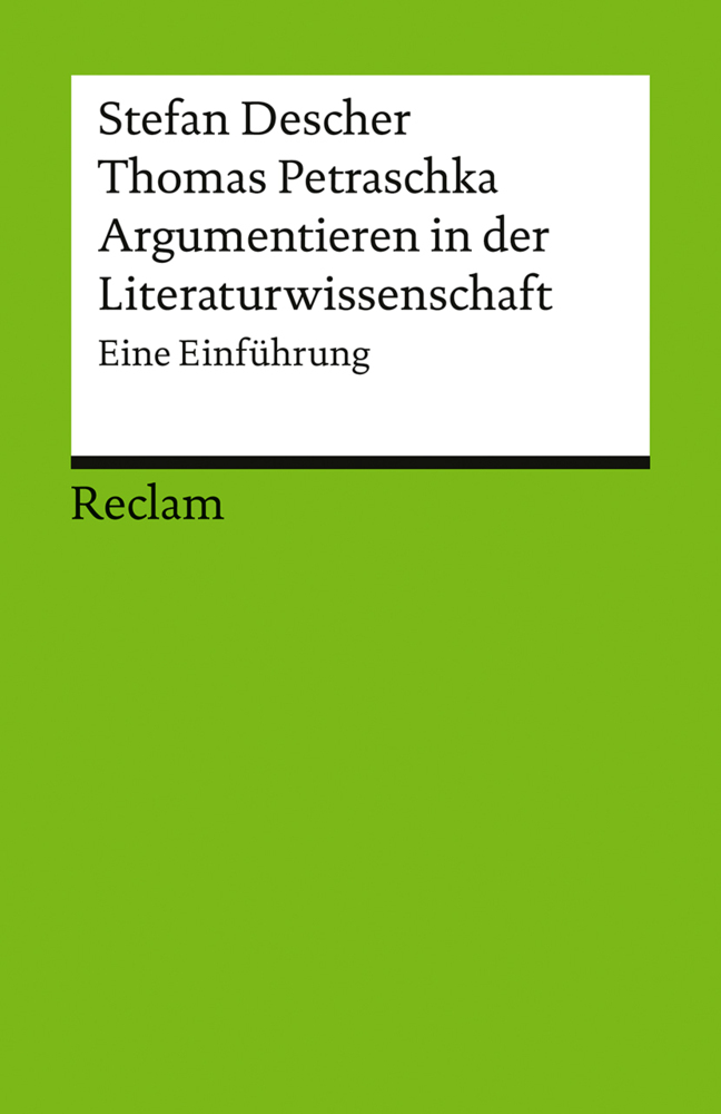 Argumentieren in der Literaturwissenschaft Eine Einführung
