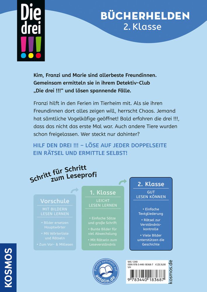 Die drei !!!, Bücherhelden 2 Klasse, Chaos im Tierheim