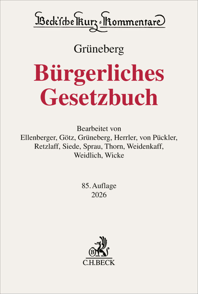 Bürgerliches Gesetzbuch BGB