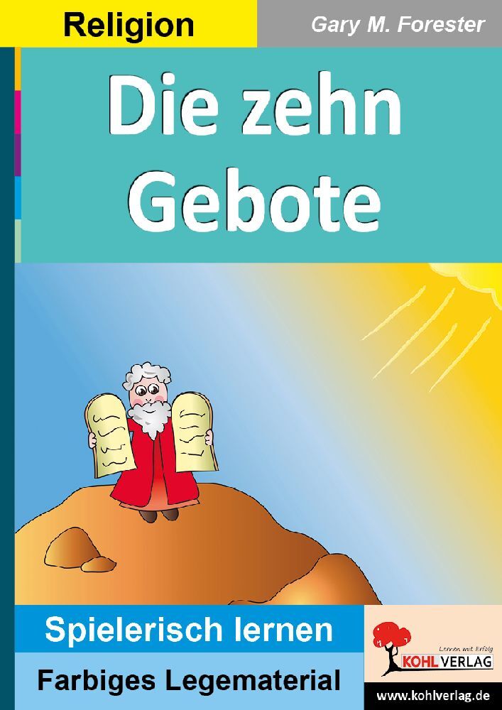 Die zehn Gebote Farbiges Lege- und Lernmaterial