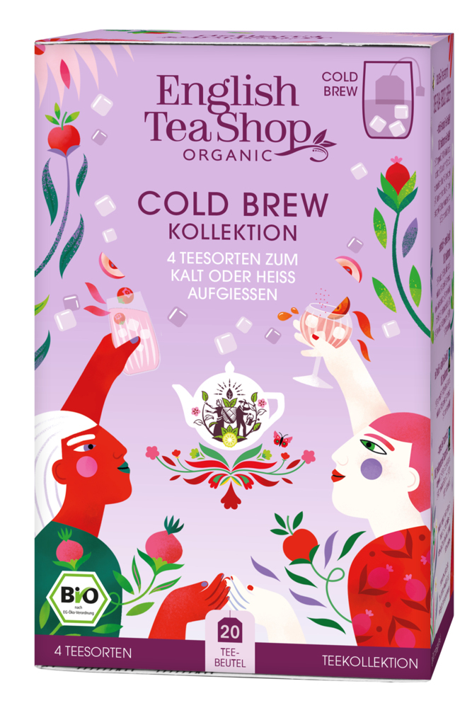ETS - Cold Brew Tee Kollektion, BIO, 4 Sorten zum Kalt Aufgießen, 20 Teebeutel