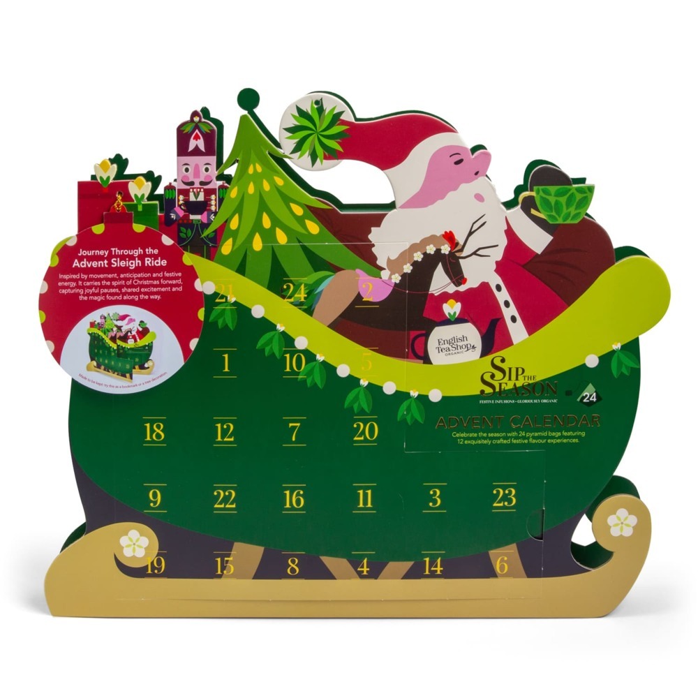 ETS - Tee Adventskalender Schlittenfahrt, BIO, 24 Pyramidenbeutel